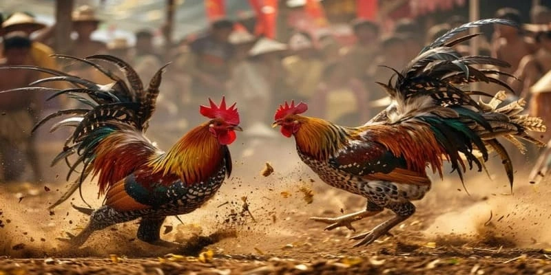 Khán giả cổ vũ sôi động tại trường gà truyền thống