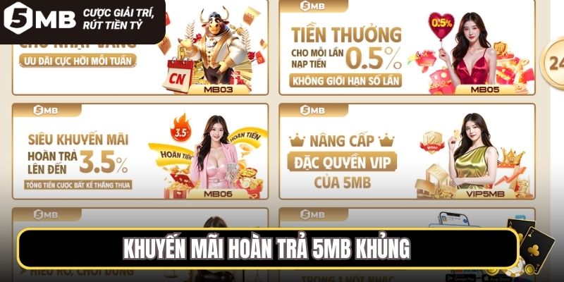 Khuyến mãi hoàn trả 5MB khủng